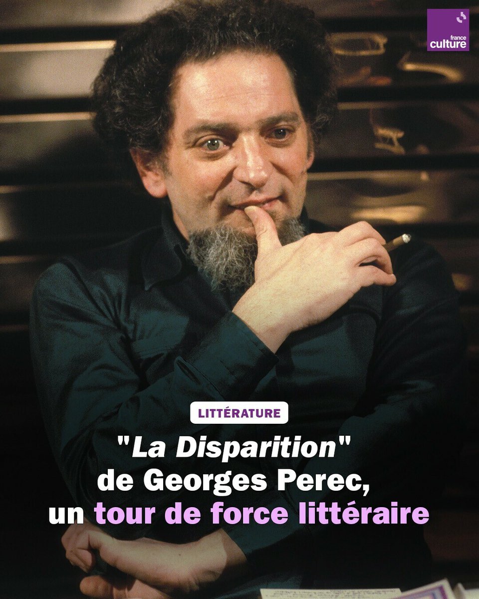 franceculture's tweet photo. Pour écrire les 300 pages de “La Disparition” sans utiliser une seule fois la lettre la plus fréquente de notre langue, Georges Perec a inventé une méthode pour générer de la créativité.
➡️ https://t.co/sFcEZ6ZEtU https://t.co/WEy1h6BcoB