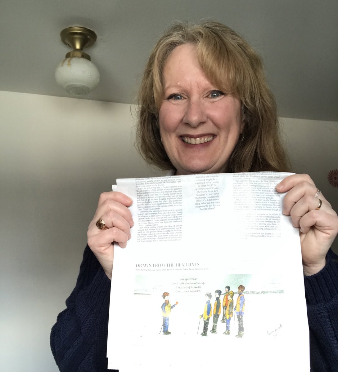 Omg omg it’s real!! First time holding a newspaper with my cartoon in it 💕💕💕