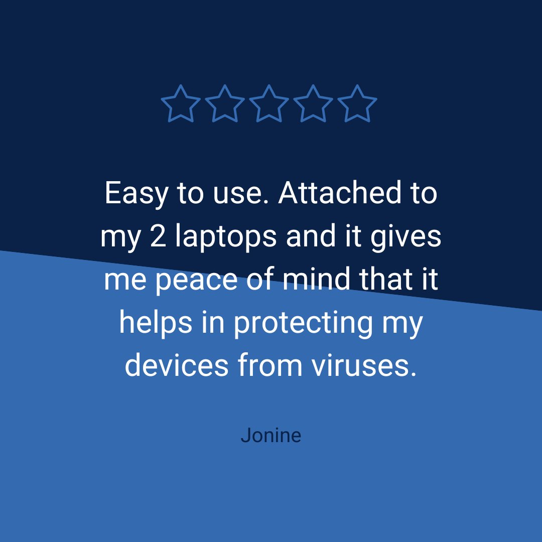 PCProtectHelp's tweet image. A great 5* review from Jonine! 🌟

Thank you for leaving us a review of your experience 🙌

pcprotect.com

#pcprotect #safebrowsing #onlinebrowsing #security