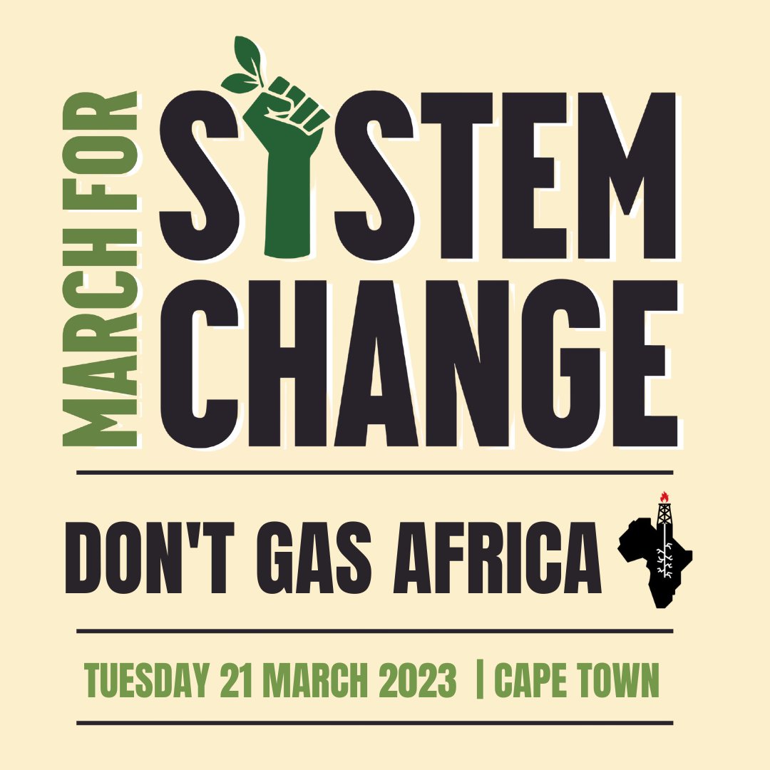 ✊JOIN US FOR OUR NEXT MASS ACTION! Our #MarchForSystemChange - Don’t Gas Africa action, later this month, is in solidarity with the #GlobalClimateStrike happening today as we join the global movement to demand intersectional climate action now! 🌍21 MARCH: SAVE THE DATE!