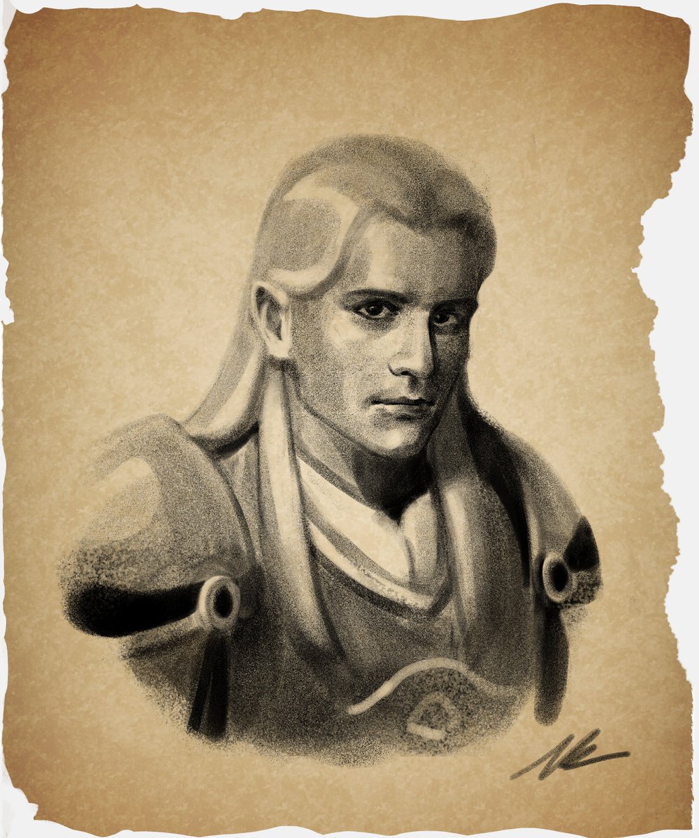 KN_Jlan's tweet photo. WoW RP Art
- Nathanial's Self Portrait - 
( I'm trying new brushes and kinda practicing charcoal texture ones. It was fun to use my in-game character to test out new stuff.)
#Mage #WoW #Dalaran #Selfportrait #DigitalArt #CharcoalBrush #OC https://t.co/ywqv2lid5V