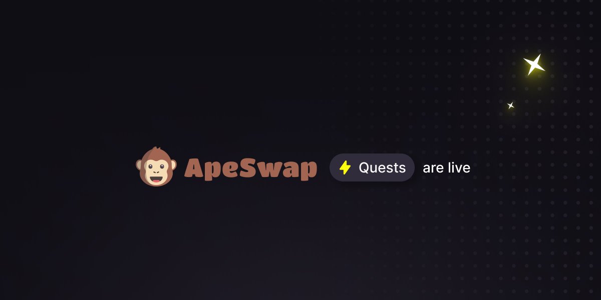 Go bananas for ApeSwap 🍌

Experience the power of <a href="/ape_swap/">ApeSwap (old handle)</a>'s T-bills in our latest Quest!

Plus, receive a special NFT for swapping $25 or more:

l3.xyz/ApeSwap