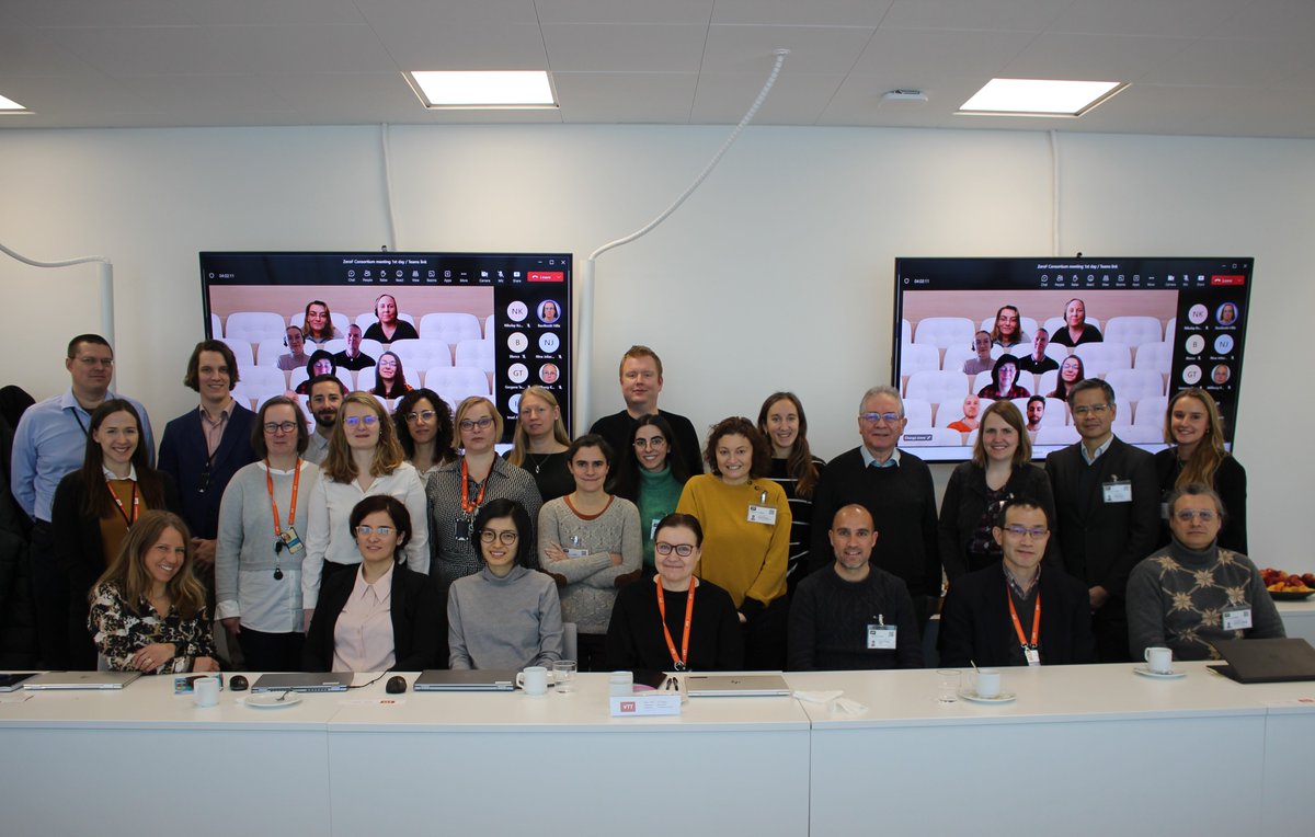 ZeroFproject's tweet photo. 📣This week the first #ZeroF consortium meeting took place at @VTT in Finland. The EU-funded project brings together 12 research and industry partners who will develop #SSdB coating alternatives to replace #PFAS in #foodpackaging and #textiles 👉https://t.co/4kW1AEyAoL https://t.co/38AnZjF5Xf