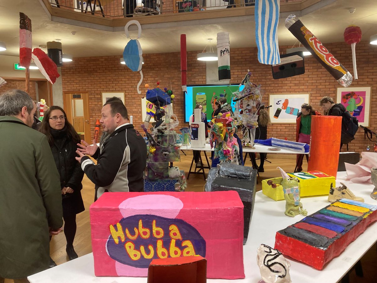 AlleynsSchool's tweet photo. From larger-than-life lollipops to gigantic glue sticks, our Year 8 artists have created a mesmerising exhibition of the everyday reimagined. Full story on this week's private view and the inspiration behind the work: https://t.co/u5Ou2YoCDd #AlleynsArt #AlleynsCreativity https://t.co/zb9Tr1o4iJ
