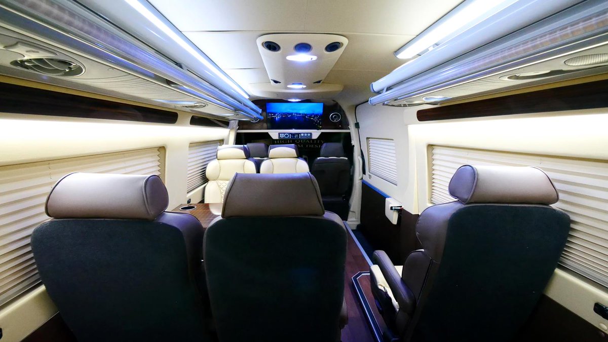 HQCustomDesign's tweet photo. This elegant 11 passenger luxury shuttle is perfect for large families or clients. Enjoy cream-colored coach seating and a laminated wood-finish table in the front.
https://t.co/fJv0vyQp7k
.
.
#HQCustomDesign #ShuttleBus #Shuttles #CoachLiner https://t.co/ZN5oSQ1IyB