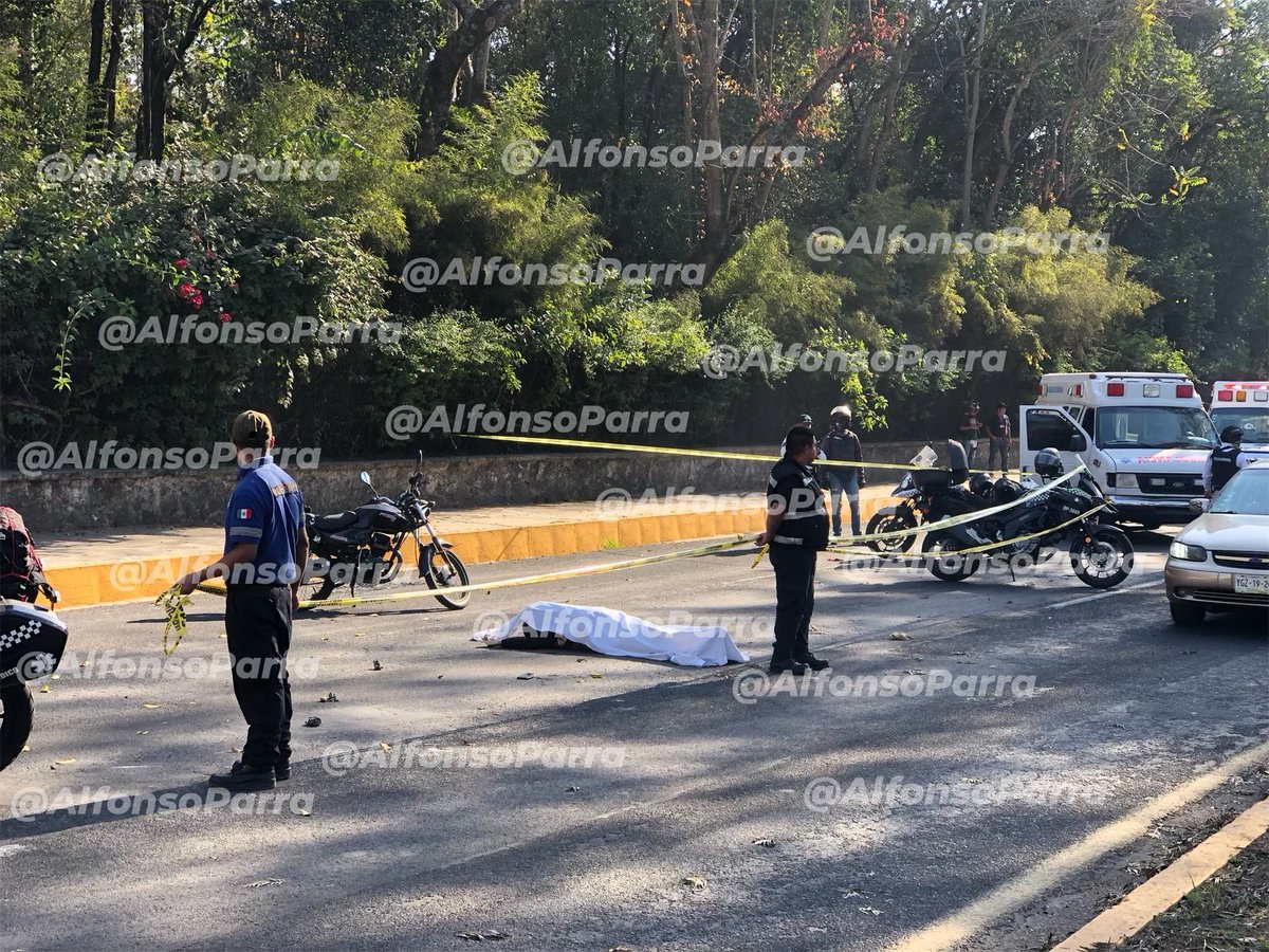 alfapc10's tweet photo. Motociclista perdió la vida después de ser atropellado por un trailer que se dio a la fuga, esto sobre la avenida #LazaroCardenas frente a Estancia Garnica en #Xalapa, el trailero fue detenido metros más adelante por autoridades. @VialidadXalapa https://t.co/VjGLk4goc5