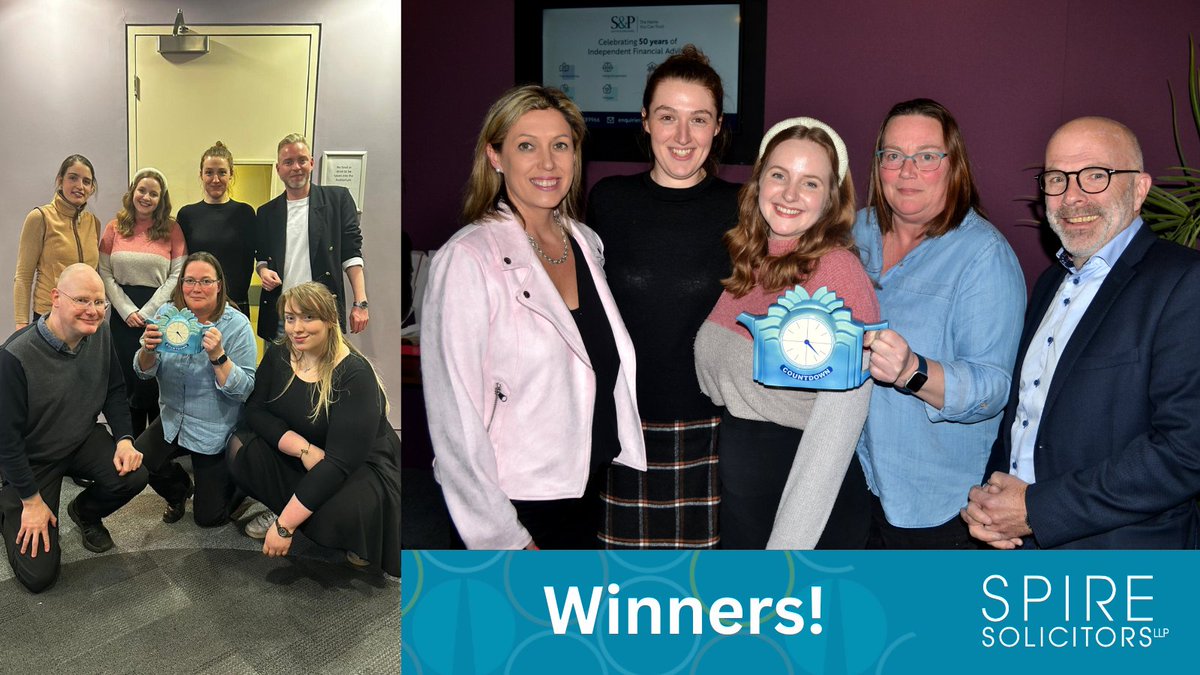 WINNERS!🏆  A huge thank you to <a href="/NNLawSociety/">NNLS</a> and <a href="/SmithPinching/">Smith & Pinching</a>, for a fantastic evening yesterday, made even better by the fact that Spire Solicitors won the countdown blue teapot! #lawyersdocountdown #norfolk