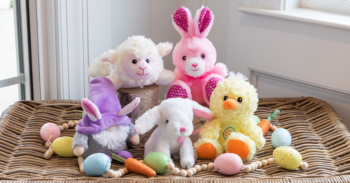DollarTree's tweet photo. Bring more smiles to Easter by adding plush pals to fill up your baskets 💕 Stock up by shopping at Dollar Tree! https://t.co/sgtTSz40sB https://t.co/DIp1reOWVX