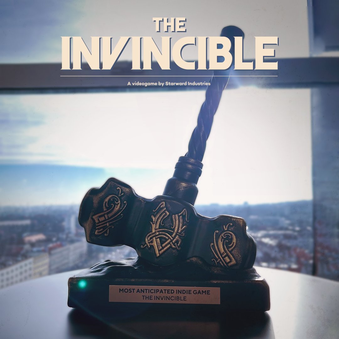 StarwardInd's tweet image. Together with a spaceship, on Regis III lands the Most Anticipated Indie Game award from @DevGAMM. Thank you very much for appreciating #TheInvincible!

#DevGAMM #gameaward
