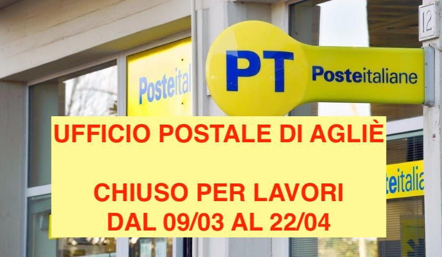 📧  CHIUDE UFFICIO POSTALE DAL 9 MAR AL 22 APR PER LAVORI 🚧 

L'#UfficioPostale di Agliè si rifà il look! Grazie al #ProgettoPolis Agliè è tra i primi a poter beneficiare di un rinnovamento dell'Ufficio Postale per poter offrire maggiori servizi all'utenza.