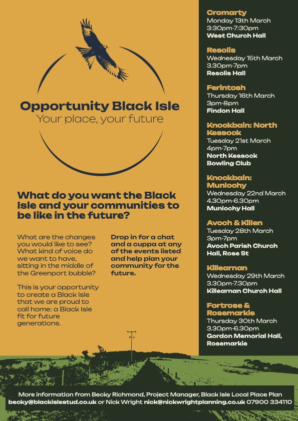 Myself and @nickwright1 have been working hard to put this together.  The Black Isle Community Councils are now working hard to promote this.  If you stay on the Black Isle, it's almost time to have your say. #BlackIsleLocalPlacePlan