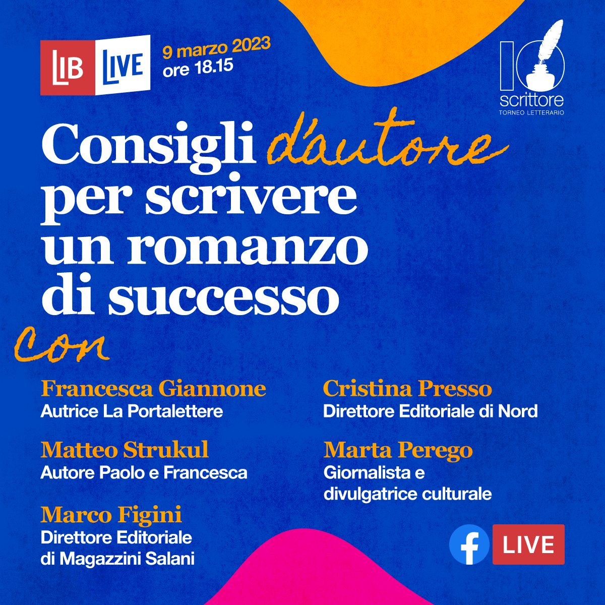 illibraio's tweet photo. A #LibLive si parlerà del Torneo letterario @IoScrittore, con Francesca Giannone e @MatteoStrukul, insieme a Marco Figini (@salanieditore e Nord-Sud) e @CriPrasso (@EditriceNord). Modera Marta Perego. Vi aspettiamo in diretta! https://t.co/EGyP5JPQt7 https://t.co/bCbAe4uWPV
