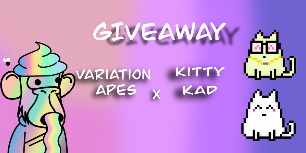 KittyKadToken's tweet photo. Giveaway collab with @VariationApes !

They are giving away 25 $KDA

To enter 
- Follow @KittyKadToken and @VariationApes 
- Tag 2 friends 
- Like and retweet 

Draw ends in at the end of the weekend PST

Best of luck !
🐈🦍 https://t.co/5kiFeJM8ZI