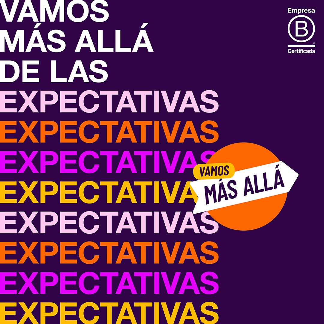 #VamosMásAllá de lo habitual 🚀

Desde Sistema B, promovemos empresas que van más allá de las expectativas. 
¿Por qué? Porque las #EmpresaB forman parte de una comunidad que está comprometida con el uso de los negocios como fuerza para el bien.