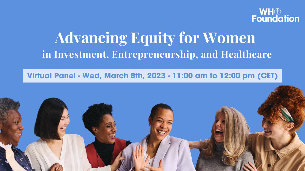 Women only make up 7% of the investment industry and only 2% of VC funding to entrepreneurs.

This lack of diversity has significant costs for our societies. 

Join our virtual #IWD2023 event to explore solutions for advancing equity for women.

Register: tinyurl.com/5n7wbwm5