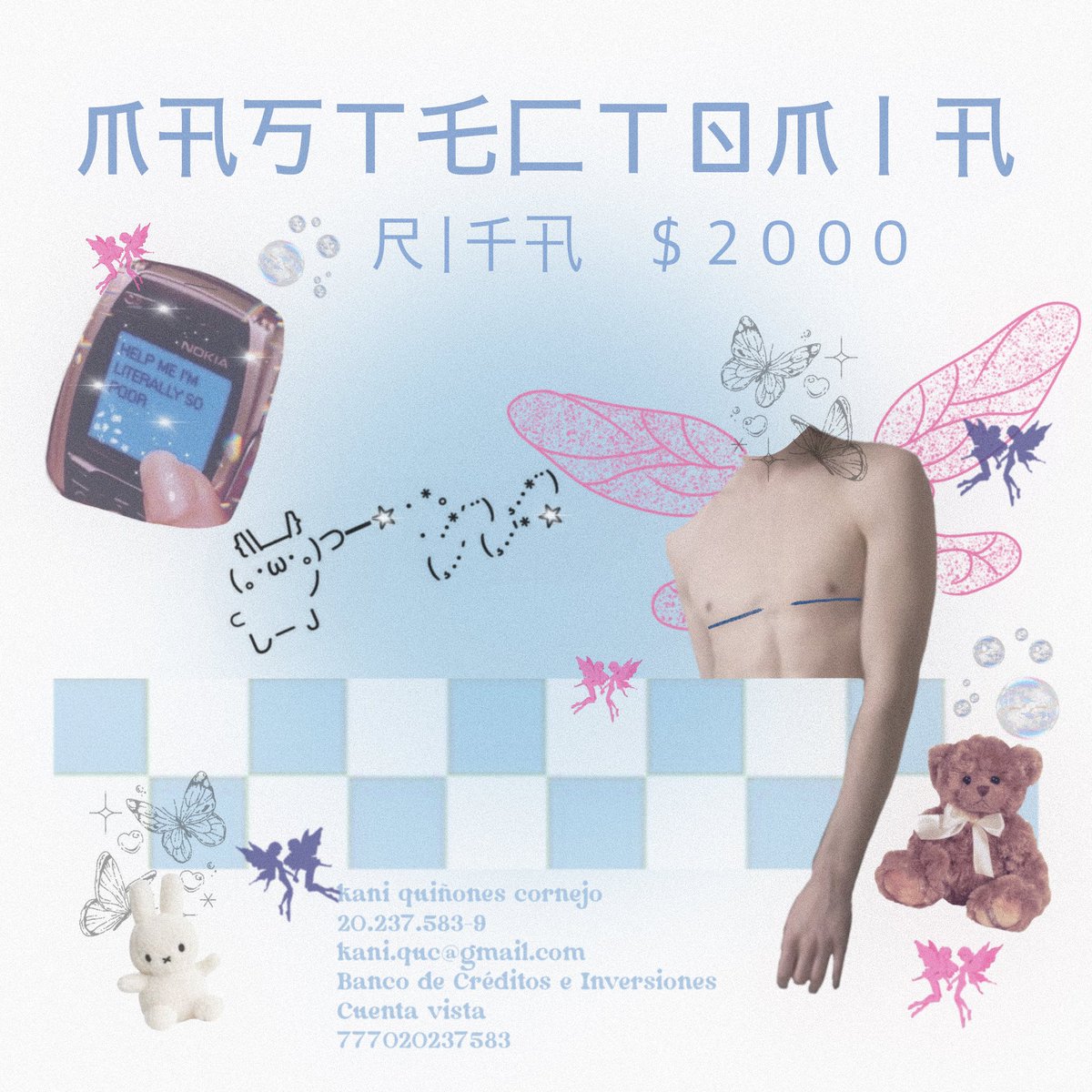 cyberglitch333's tweet image. hola
soy kani, soy una persona trans no binaria y estoy haciendo una rifa para poder costear el primer escalón de mi mastectomía. 
Si quieres, puedes enviarme un dm💌
Ten buen día♡ 
#Transchile #chiletrans #ayuda #bts #enby #saludtrans #skz