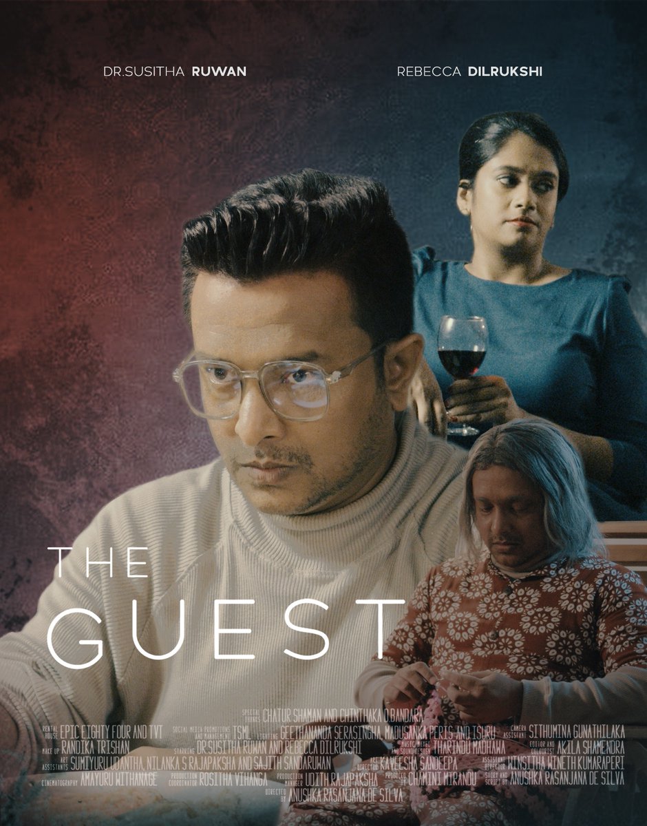 tsmlcrew's tweet photo. The Guest has arrived.
Now you can watch our first movie production The Guest Short Movie on Youtube.
#AnushkaRasanjana #RebeccaDilrukshi
#SusithaRuwan #IndieMovieMaking #ShortFilm #ShortMovie #TheGuest
#tsmlproduction
#tsml https://t.co/tNmb7ZyN4Z