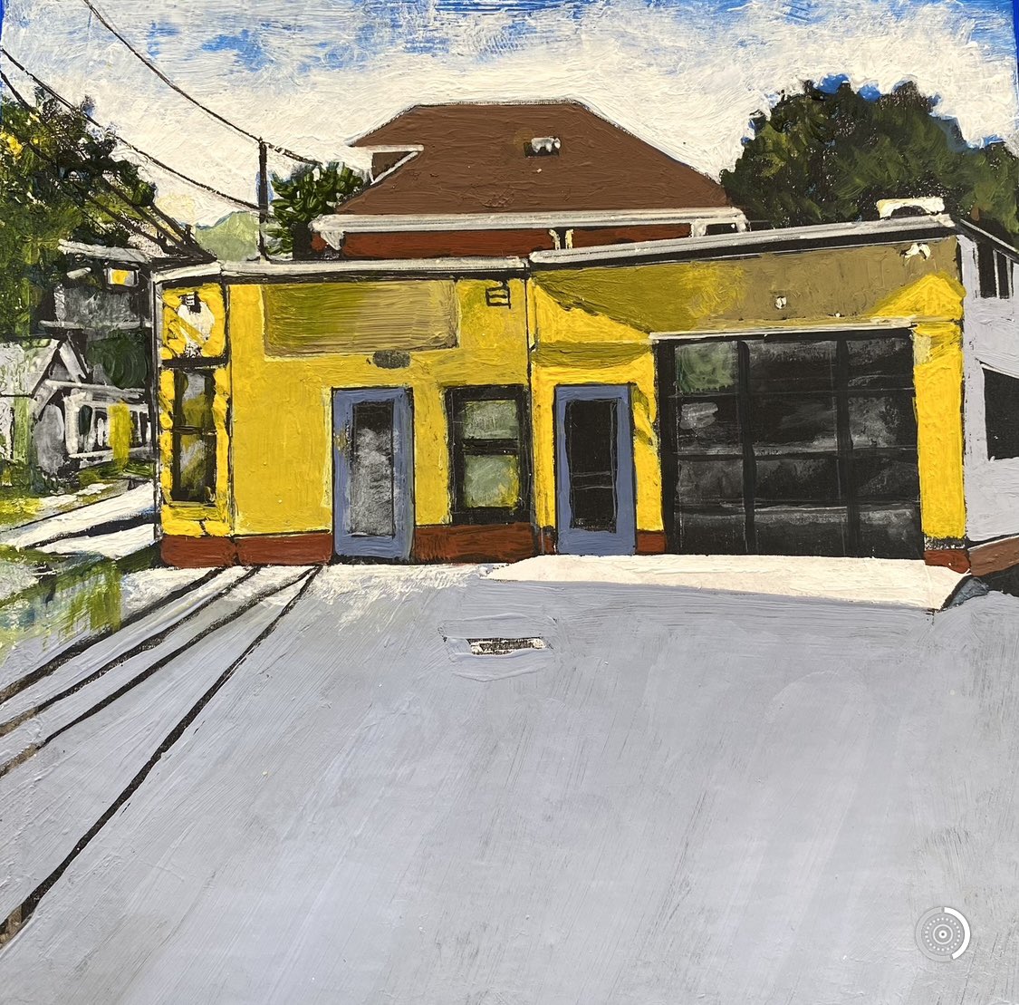 SharynSeibert's tweet photo. Nan Hogg and I have collaborated to bring you this celebration of our Ward neighbourhood. Please drop by Royal City Brewery to have a look at the iconic architecture portrayed in our paintings.#Guelph #Ward #Guelphartists https://t.co/nG9uMiIIeL