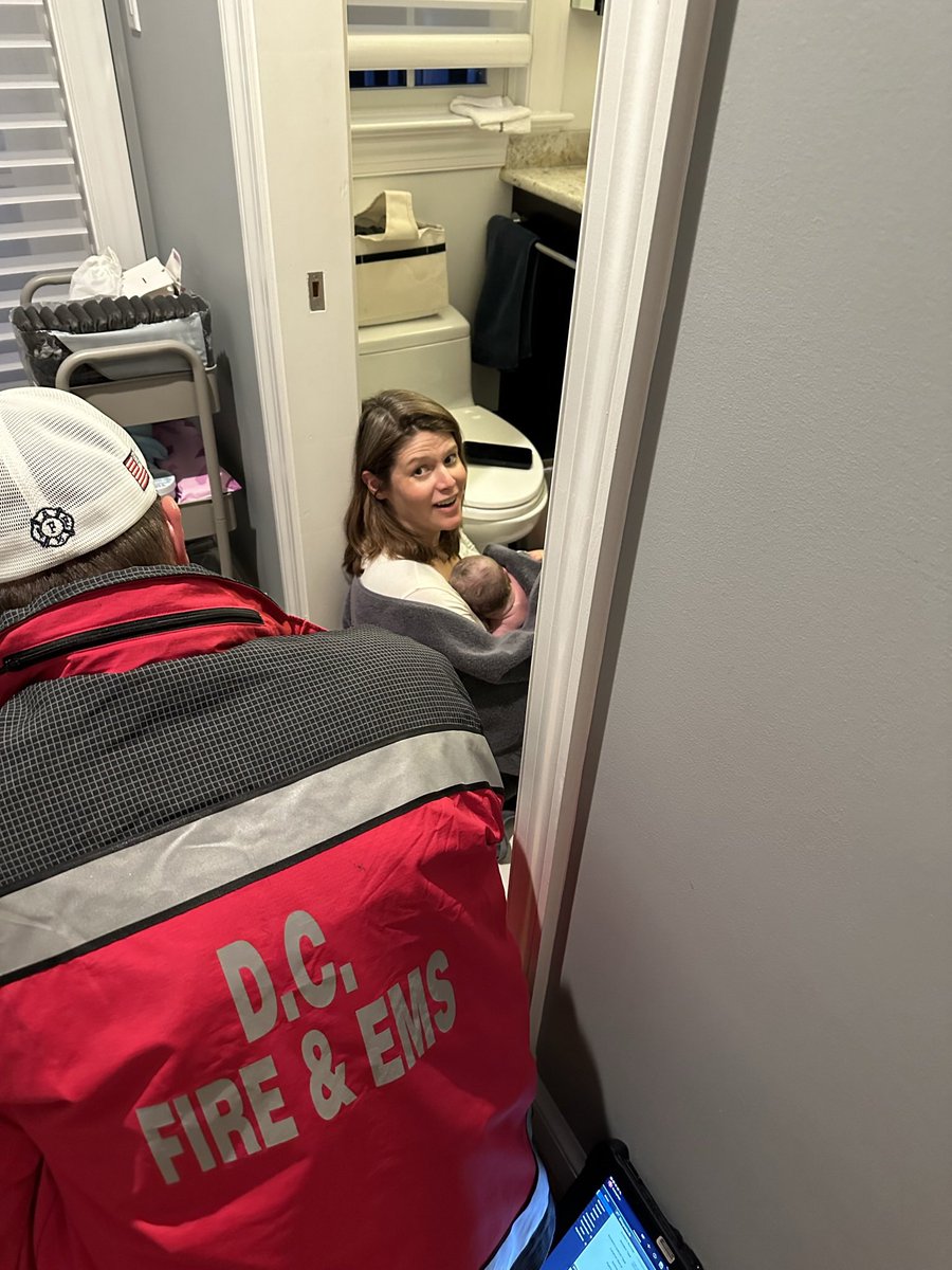 kasie's tweet photo. In personal news, as they say — @rivera &amp; I are thrilled to welcome our daughter Grey to the world. Though let’s be honest, she welcomed herself! 

Thank you 🙏🏻 🙏🏻🙏🏻 to @dcfireems, we would have been completely lost without you https://t.co/1fQMwp4vR3