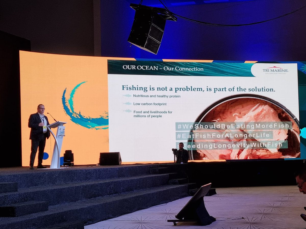 OpagacJulio's tweet photo. Trimarine CEO juan Corrales @BoltonFoods at @OurOceanPanama Fishing is not the problem is part of the solution. https://t.co/6fFr1dtI1e