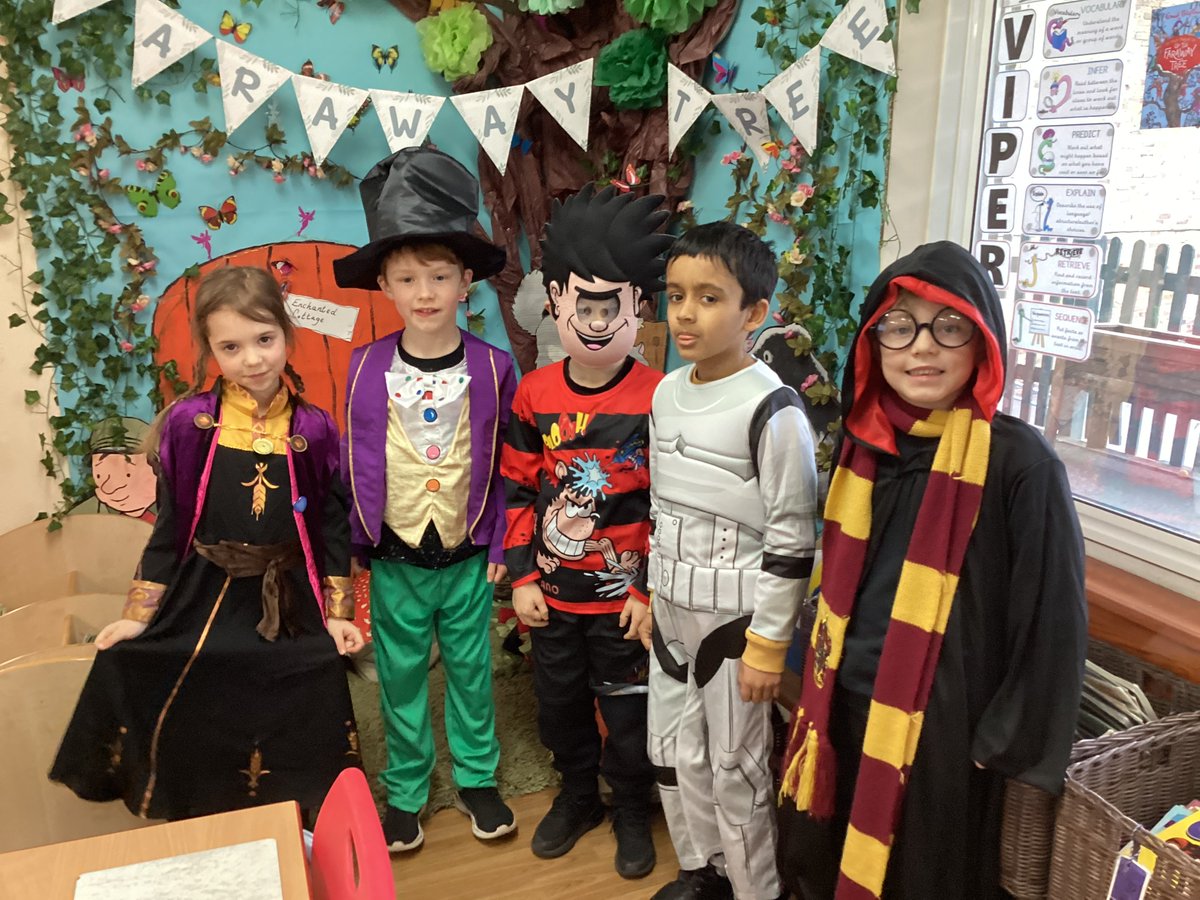 PerryHallOrp's tweet photo. Today we celebrated World Book Day and what better way to do it than to dress up as our favourite book characters and read some great stories together! https://t.co/Y1Ih0iTln3