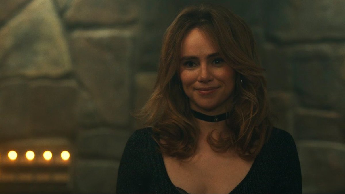 rileyauras's tweet photo. karen: she was so pretty that i worried i was staring at her. but then i thought: hell she's probably been stared at her whole life. she probably thinks looking means staring. 

#daisyjonesandthesix https://t.co/PSnWy7eQt7