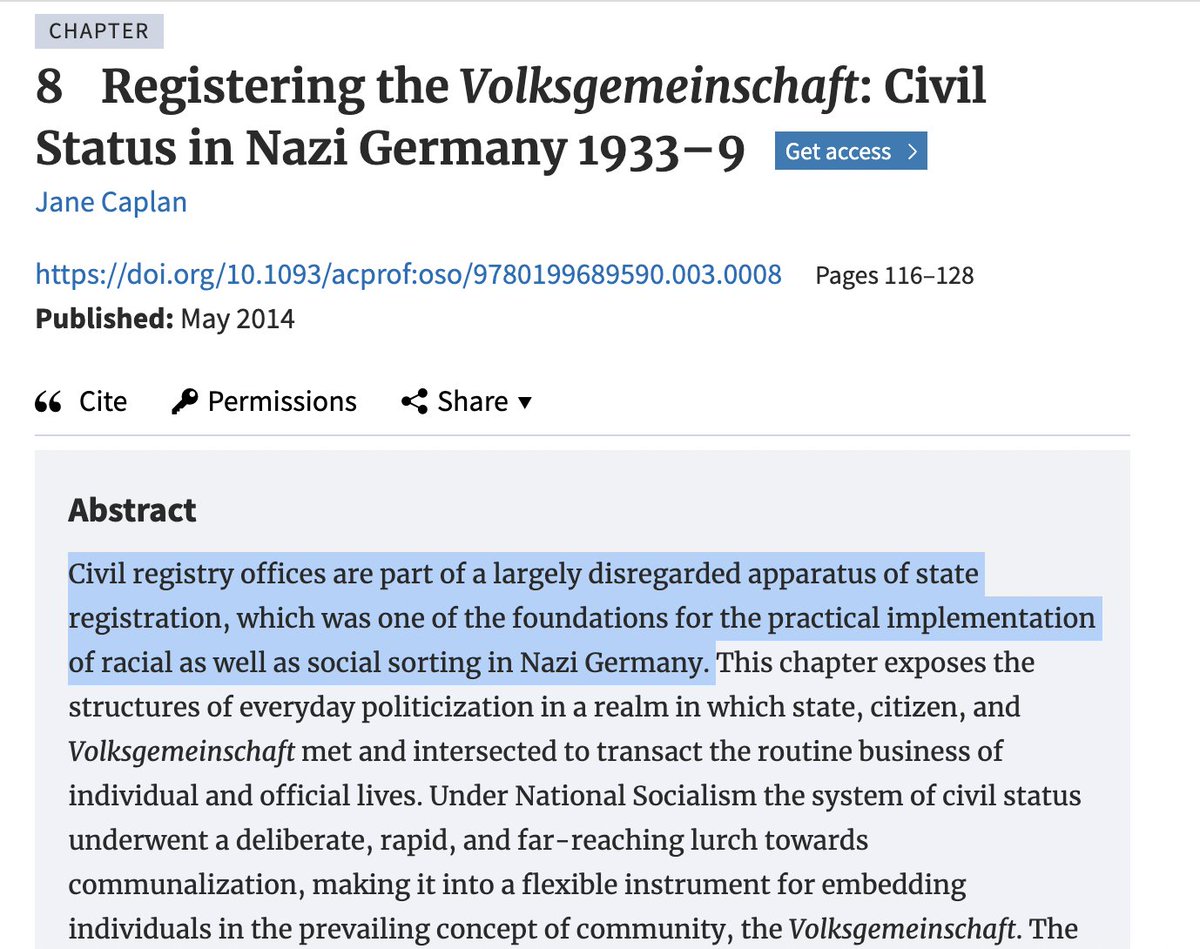 nancylevine's tweet image. DeSantis wants bloggers to register. What does this remind me of? 🤔

"Civil registry offices are part of a largely disregarded apparatus of state registration, which was one of the foundations for the practical implementation of racial as well as social sorting in Nazi Germany."