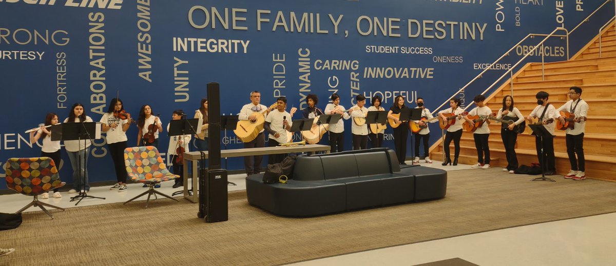 rm_cere's tweet photo. What a great way to welcome our @Del_Valle_MS students on this last day before intercession with the sound of our mariachi singers! #OFOD @vronicasworld @YISDFineArts #THEDISTRICT https://t.co/jAgzxcridX