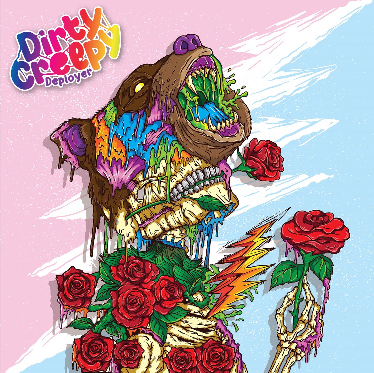 GM #algofam Special Custom from <a href="/Moriarty8300/">Moriartynft.algo 🎩</a>  "Skull Bear Rose" by. Dirtycreepy Deployer. 
#algo #algorand #algonfts