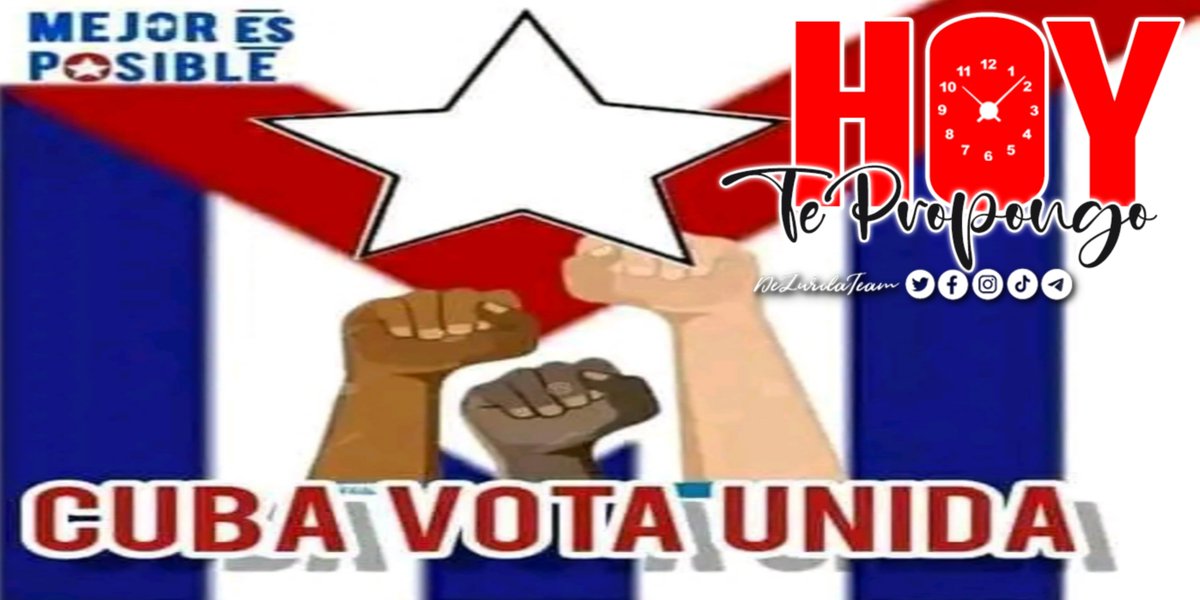 El voto unido no es una cuestión técnica, es una cuestión política: es la estrategia de los patriotas, es la estrategia de los revolucionarios. HoyTePropongo y siempre Defender Cuba 🇨🇺💪♥️ #YoVotoXTodos DeZurdaTeam @Mujeres_Revoluc @DeZurdaTeam_ @IzquierdaUnid15
