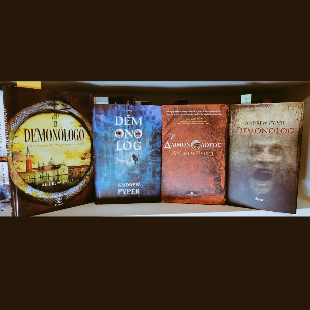 stevestred's tweet image. With the 10th anniversary release date arriving shortly - I&apos;ll be sharing parts of my &apos;The Demonologist&apos; collection daily from now until the 5th! Today, I give you the Spanish, Czech, Greek &amp;amp; Slovakian editions!! #andrewpyper #thedemonologist