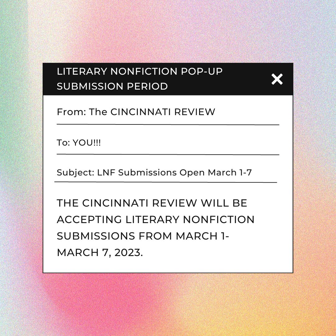 Cincinnati Review tweet media