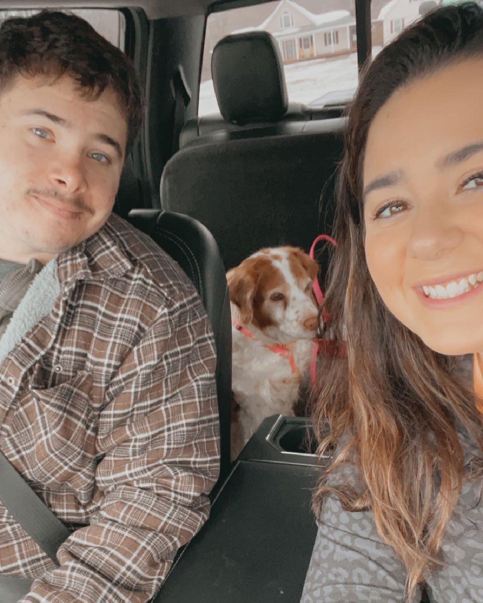 KaylaPrintz's tweet photo. You’re both my whole world, bring me all the happiness, laughs, and frustration, but in the end, you’re always the one I want to come home to, explore this world with, so babes let’s never stop 💓🤠♥️ #husbandandwife #pupper #live #myworld #mylove #explore #jeep LETS GOOOOOI! 🐶 https://t.co/2qesruGfyJ
