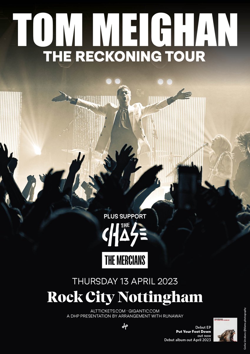 Rock_City_Notts's tweet image. ⚡ GIG NEWS ⚡

Support for @tommeighanHQ is confirmed as @OFL_TheChase and @TheMercians on 13th April 🎸

Get your tickets here 👉 bit.ly/3mh0HZv