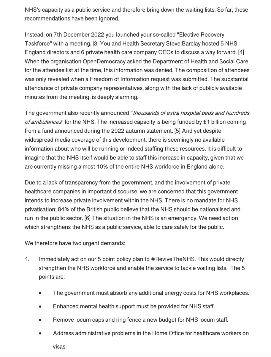 EveryDoctorUK's tweet photo. @10DowningStreet @RishiSunak we have just sent you this letter on behalf of our organisation and 8,457 members of the public asking you to keep your #NHSPromises. There's a copy in the post for you as well ✉️. We all look forward to your response. https://t.co/sSFKxJB8Gl