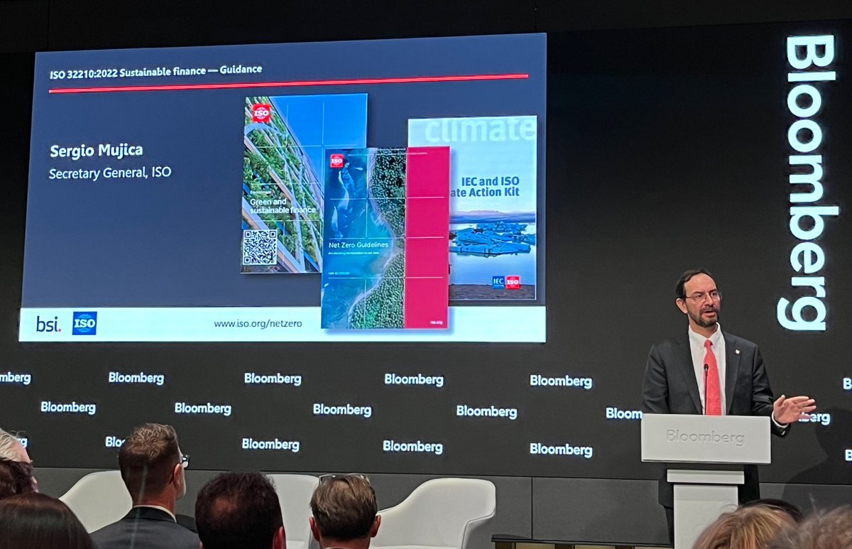 I recently had the honor of speaking at <a href="/Bloomberg/">Bloomberg</a> on #SustainableFinance &amp; how ISO 32210 can guide organizations in aligning with the #SDGs and #ParisAgreement. Exciting to see the financial sector taking steps toward sustainability and a brighter future for all. #ClimateAction
