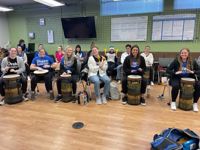 drakeotd's tweet photo. A favorite activity of Professor @curish OTD 227 course is the introduction of drumming as a therapeutic intervention! We want to extend a huge thank you to Adventures in Social Development-ASD for providing this workshop to our students this week at no cost.🪘#SocialDrumming https://t.co/l30j3eXNf2