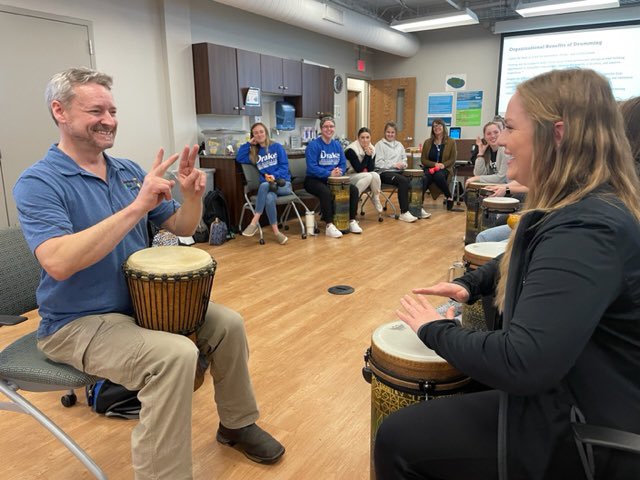 drakeotd's tweet photo. A favorite activity of Professor @curish OTD 227 course is the introduction of drumming as a therapeutic intervention! We want to extend a huge thank you to Adventures in Social Development-ASD for providing this workshop to our students this week at no cost.🪘#SocialDrumming https://t.co/l30j3eXNf2