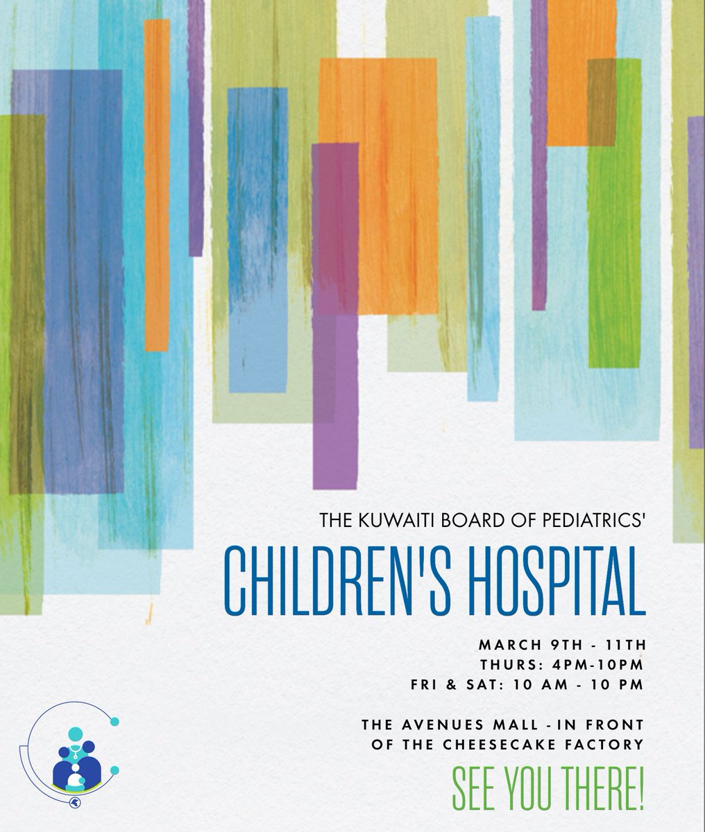PediatricsKW's tweet photo. We are excited to announce one of the BIGGEST public awareness campaigns yet, a Children’s Hospital with 6 different departments focusing on 6 important aspects of pediatric health! This will be held in The Avenues during March 9-11. See you there!
#لأنهم_مستقبلنا 
#لصحتهم_أولوية https://t.co/z79nPtPuM0