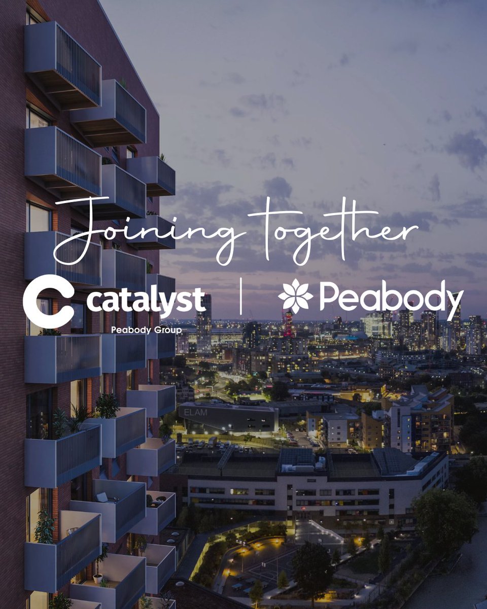 Catalyst New Homes is planning to join with Peabody to deliver more homes. 🏡

Following the merger, the Peabody group are responsible for over 104,000 homes and 220,000 residents across London and the counties!

Find out more: bit.ly/3PqedUE

@PeabodySales
