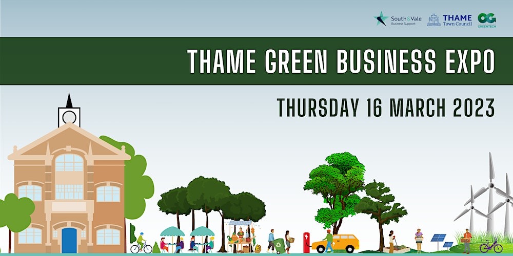 Thame's first Green Business Expo will be held on the 16th March 23 , this is a b2b event aimed to help further develop a 'Green Business Community' in South Oxfordshire <a href="/teamSVBS/">South & Vale Business Support</a>.  
Take a look &amp; register here.
eventbrite.co.uk/e/thame-green-…

#southoxfordshire #greenbusiness #b2b