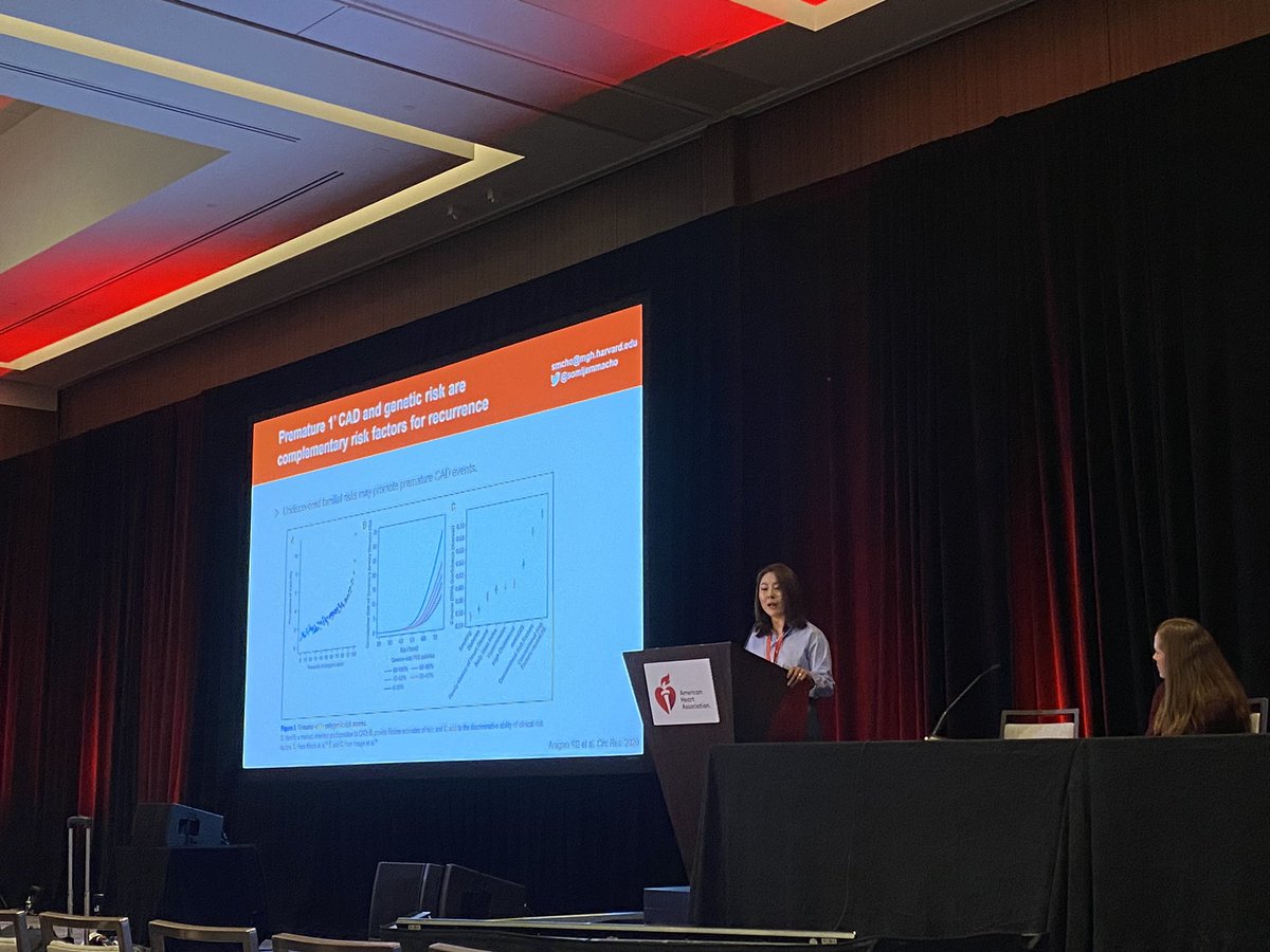 Which genetic/lifestyle/demographic/clinical factors predict recurrent events among individuals with established CAD? Amazing work led and presented by @somijemmacho at #EPILifestyle23