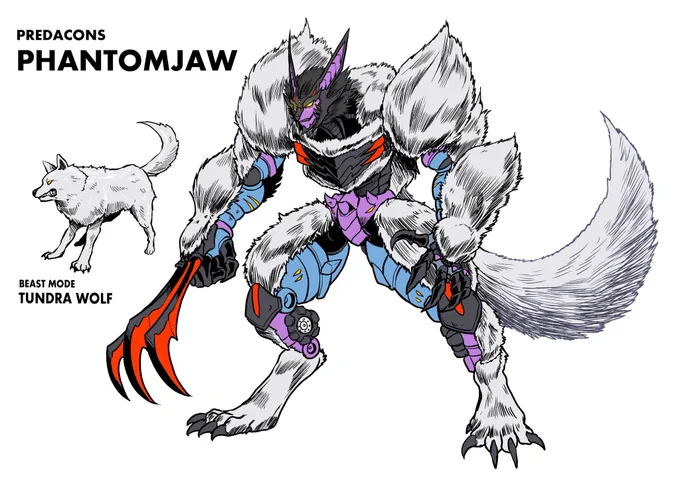 #ビーストウォーズ風落書き リカラーシリーズスチールジョーの兄弟、ファントムジョーツンドラオオカミに変身!#Transformers #トランスフォーマー 