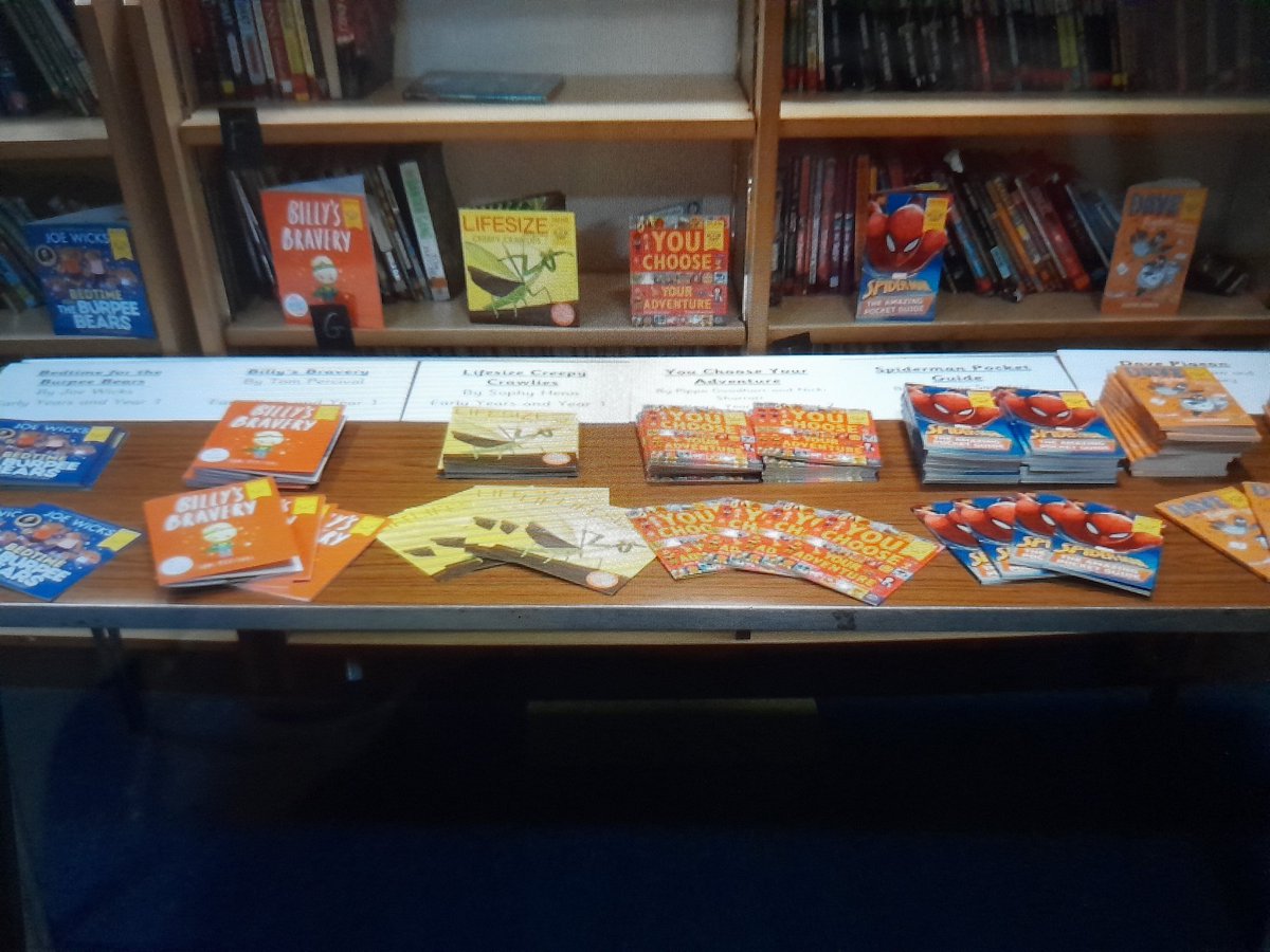 strcps's tweet photo. The children celebrated World Book Day in style! Great to see so much excitement as everyone chose their £1 @WorldBookDayUK book or voucher to take home. Huge thanks to @TheWorksStores Stockport, @WHSmith and @Waterstones Trafford Centre for helping us make this possible. https://t.co/vzhF5Y9d3k