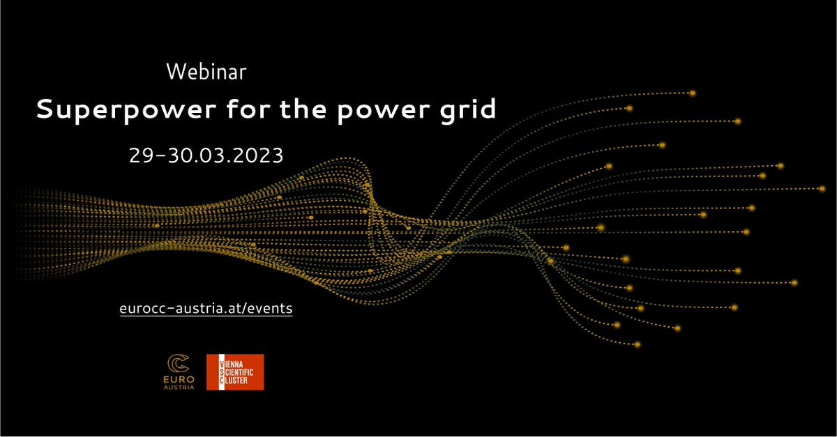 Looking forward to talking about "Load balancing energy power plants with high-performance data analytics (HPDA) using machine learning (ML)" at "Superpower for the power grid" by @eurocc_austria  @tu_wien @VSCluster in the program on #AI, #HPDA &amp; #HPC in the power-grid sector 