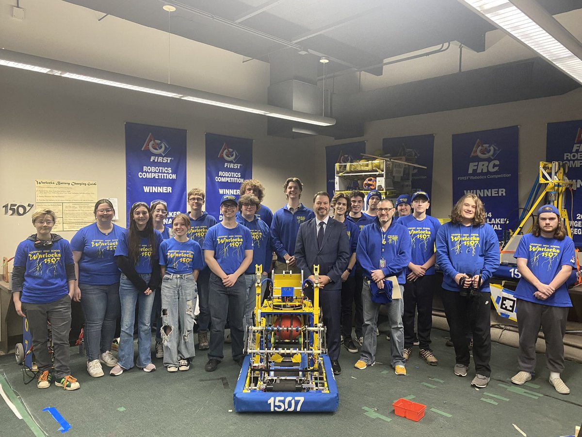 SenatorOrtt's tweet photo. A very educational experience visiting with students of the Lockport High School Warlocks 1507 Robotics Team yesterday. These students and the skills they displayed was incredible. https://t.co/KisF0wl2oM