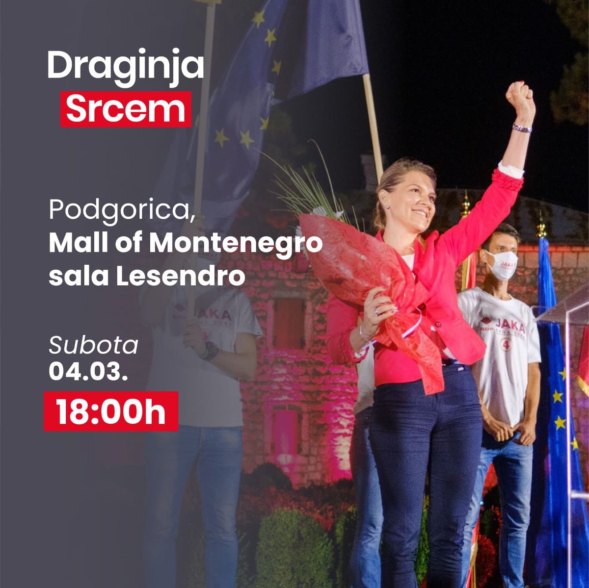 Draginja07's tweet photo. Krećemo iz Podgorice SRCEM ZA CRNU GORU!
#srcem #draginjasrcem https://t.co/w7HBPiwOWr