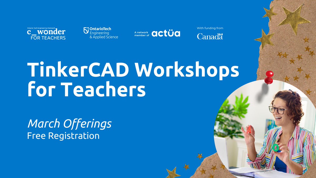 OT_Outreach's tweet image. TinkerCAD is a free #STEM tool that can be integrated into your classroom! Check out this month's workshops for educators to learn more.

Register for free today! 🚀: linktr.ee/engineeringout…

#STEMeducation #CanCode