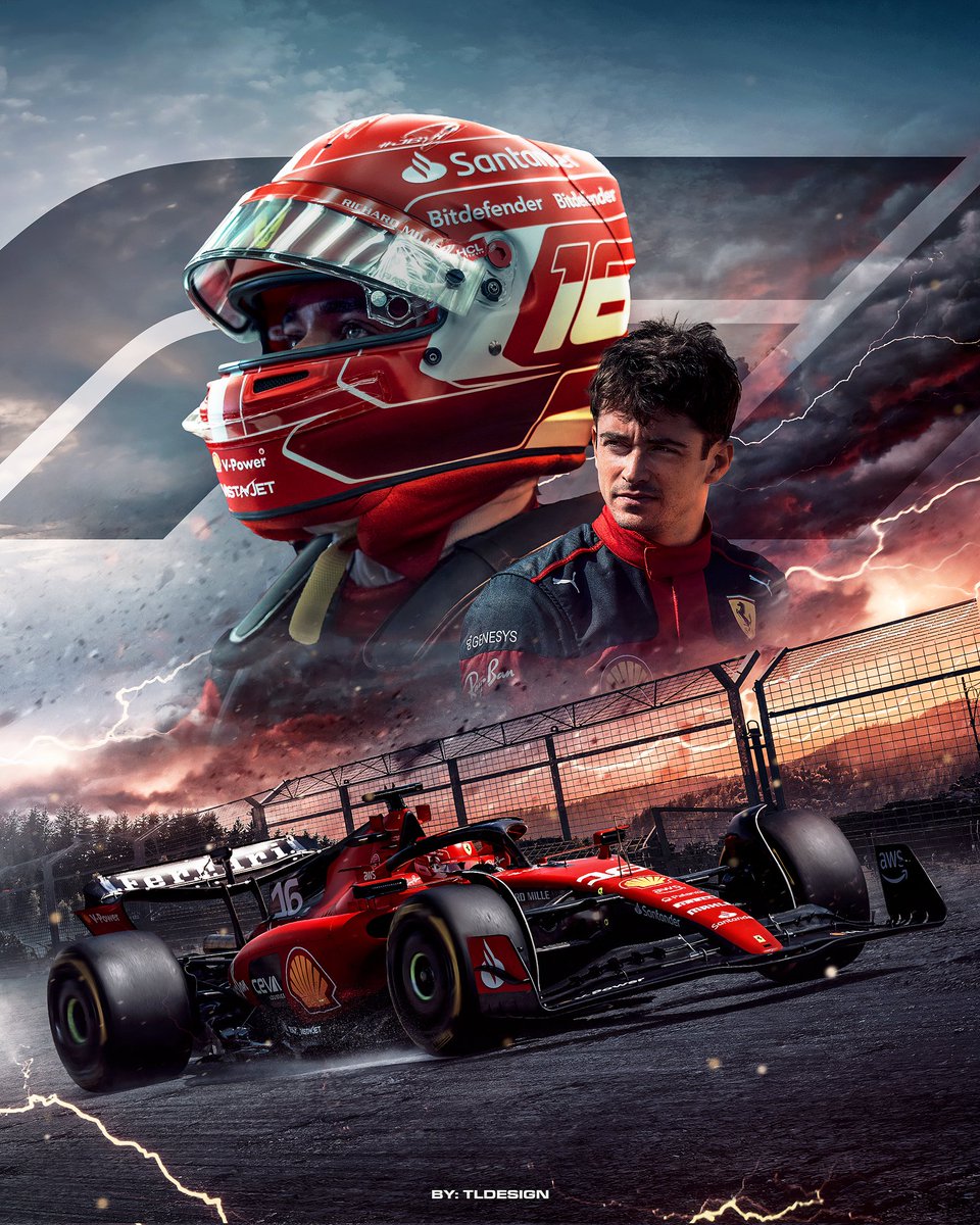 Charles Leclerc 2023 poster ⚡🎨 #CL16 #ScuderiaFerrari #F1