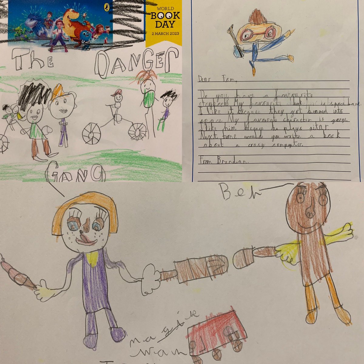 Year 2 loved reading <a href="/TomFletcher/">Tom Fletcher</a> books for #WorldBookDay2023 and created amazing pictures and writing about their favourite characters #year2 #inspired